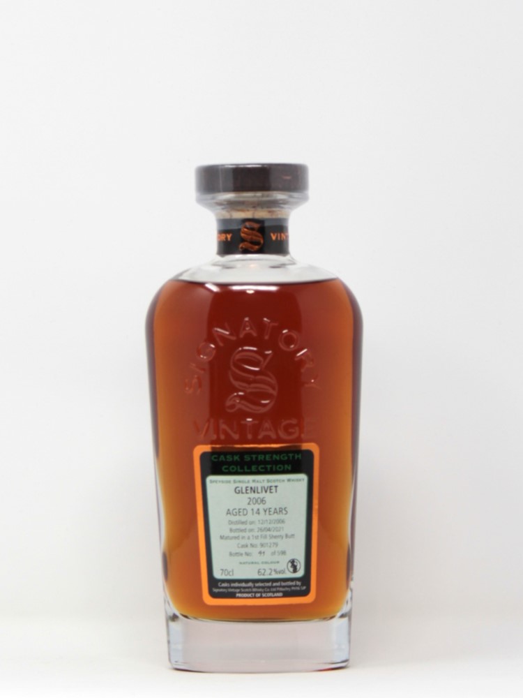 Signatory Vintage Glenlivit 2006 14 Years (62.2% abv)