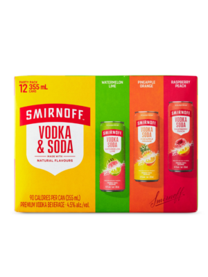 Smirnoff Vodka & Soda Party Pack (5%abv)