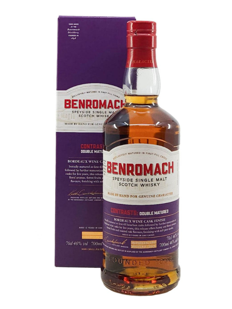 Benromach wood Finish Bordeaux Wine Cask Finish Double Matured ( 46% abv)