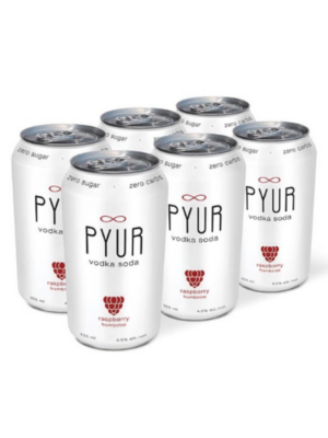 Pyur Vodka Soda Raspberry 6Pack Can(4.5%abv)