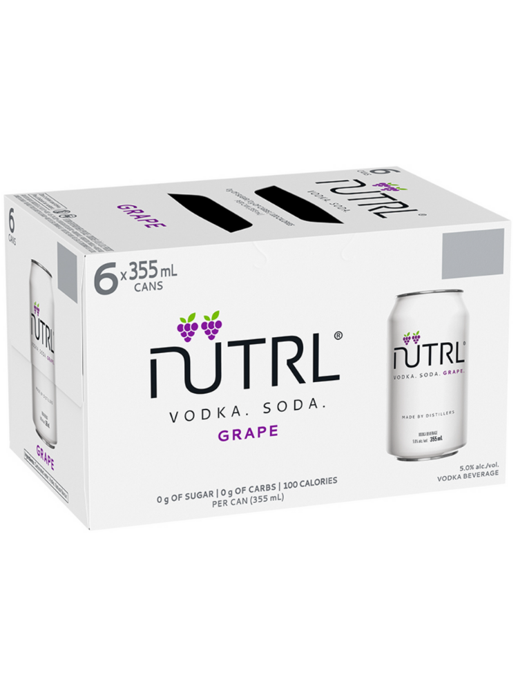 NUTRL - VODKA SODA GRAPE 6pk(4.5%abv)