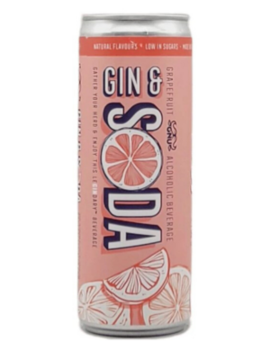 GNU Craft Spirits Gin & Soda: Grapefruit Gin Cocktail (5%abv)