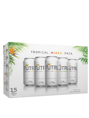 NUTRL - VODKA SODA TROPICAL MIXED 15 pk (5%abv)