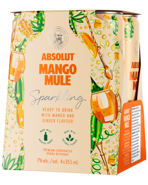 ABSOLUT MANGO MULE 4PK 355ML 7%ALC.