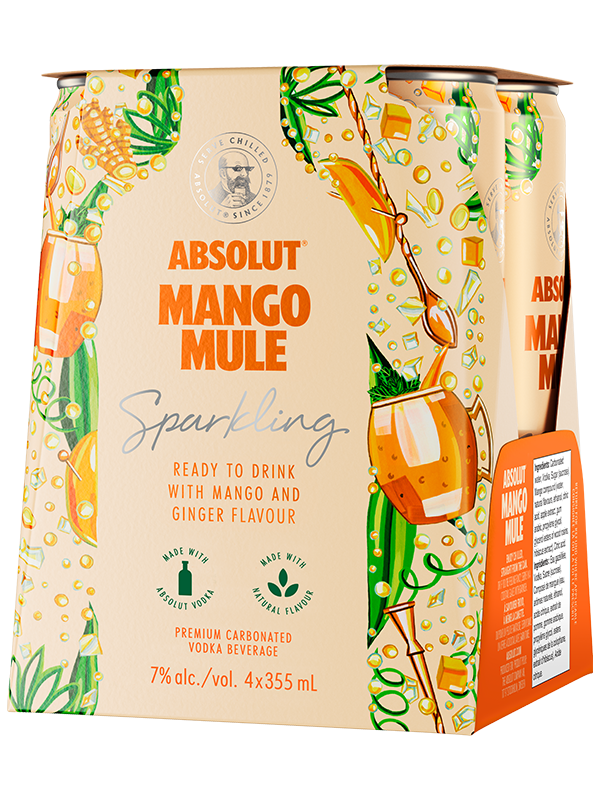 ABSOLUT MANGO MULE 4PK 355ML 7%ALC.