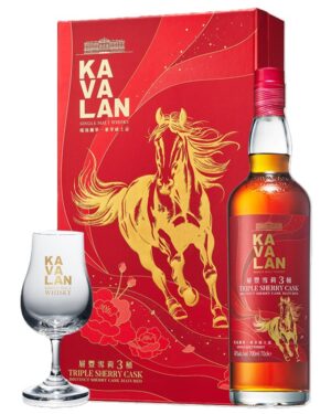 Kavalan Triple Sherry Cask Taiwanese Single Malt Whisky Year of The Horse Gift Pack