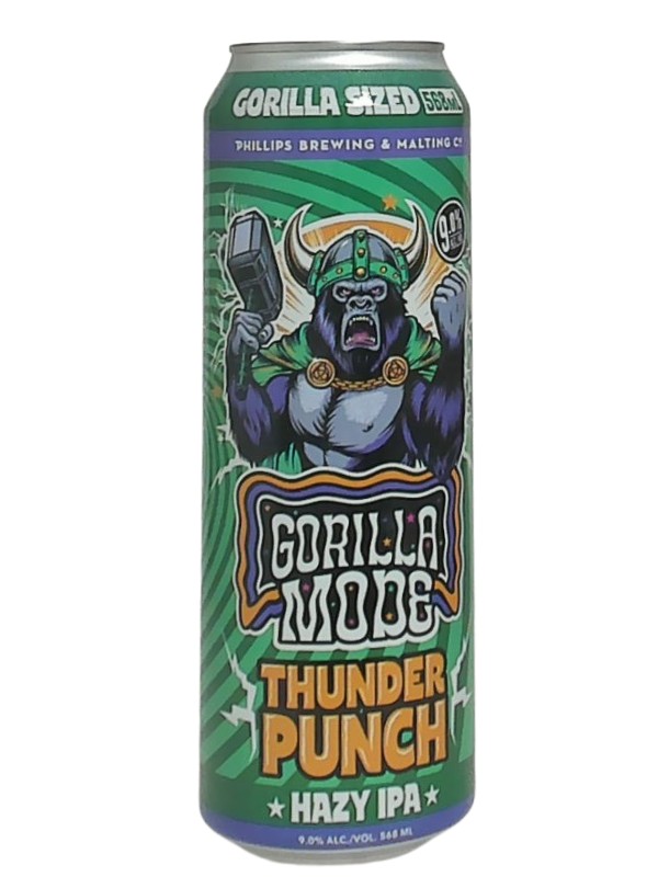 PHILLIPS GORILLA MODE THUNDER PUNCH IPA  568ML 9%ALC.