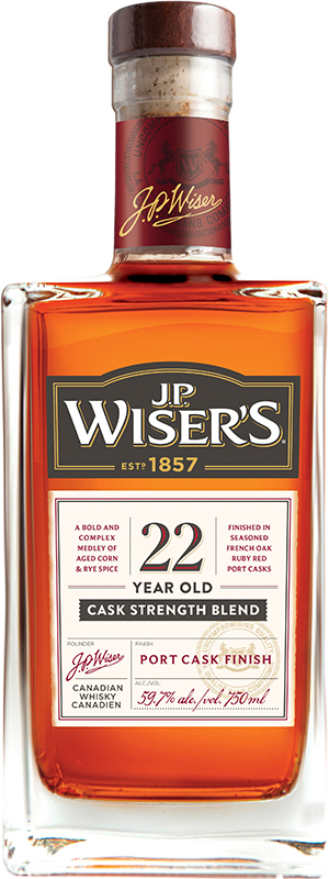 J.P. Wiser’s 22 Year Cask Strength 750ml 59.7%