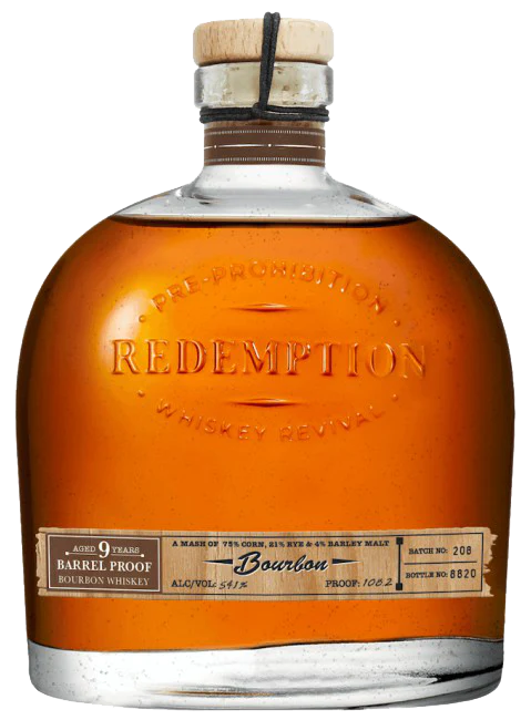Redemption 9 Year Bourbon Barrel Proof 750ml 52.8%