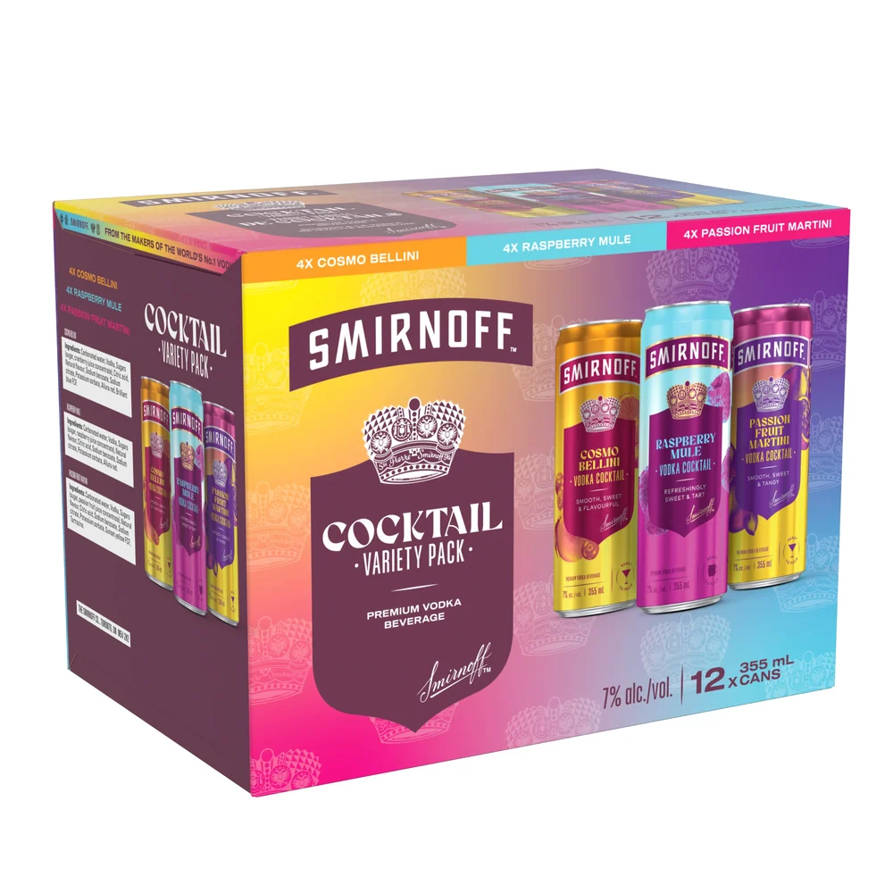Sminoff cocktail 355ML 12PK cans