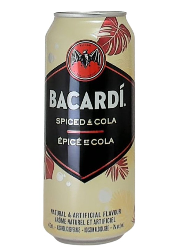 BACARDI SPICED & COLA CAN 473ML 7%