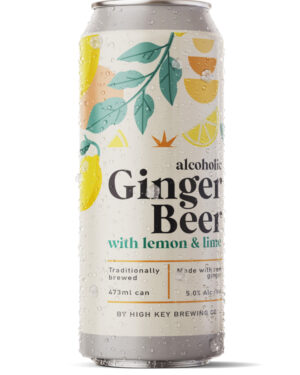 HIGH KEY BREWING GINGER BEER WITH LEMON  4 PACK 473ML 4.5%