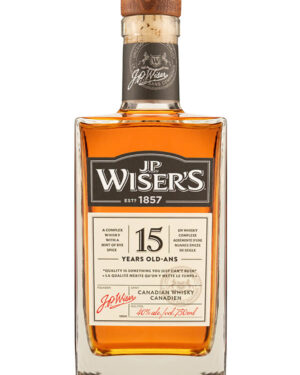 J.P. WISER'S 15YO CANADIAN WHISKY 750ML 40%
