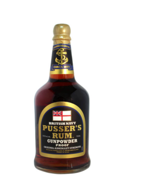 PUSSER'S GUNPOWDER RUM 54.5% alc./vol 750ml