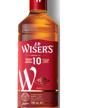 J.P. WISER'S 10YO CANADIAN WHISKY 40% alc./vol