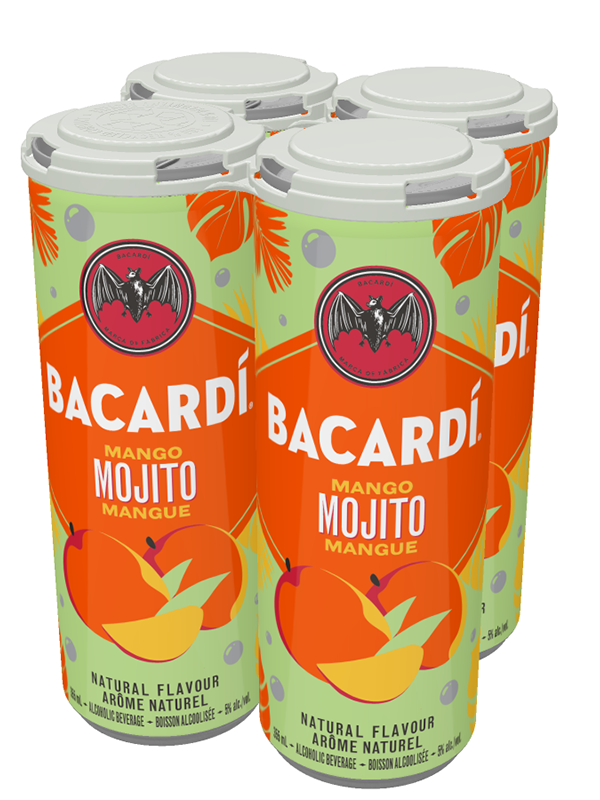 BACARDI MANGO MOJITO - 4 PACK 355ML 5%