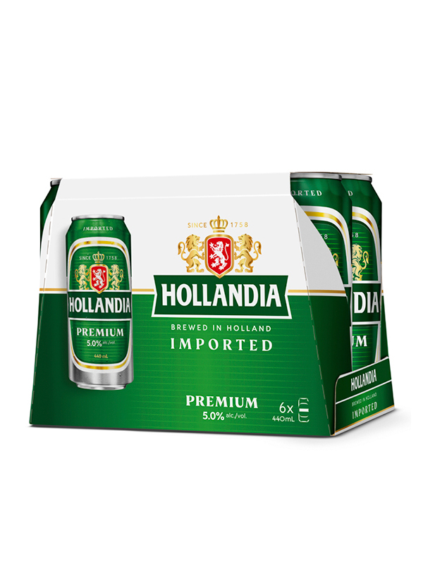 HOLLANDIA PREMIUM LAGER 6PK 440ML 5%