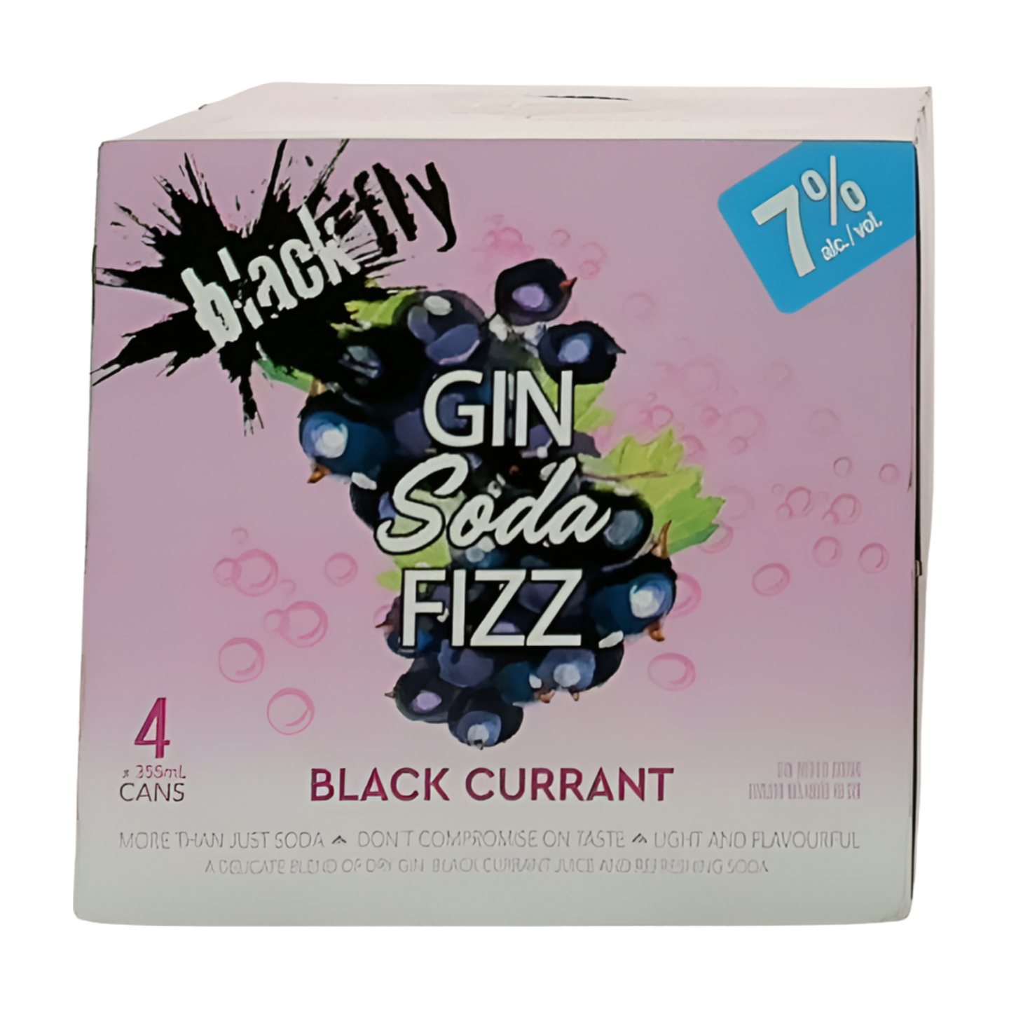 BLACK FLY GIN SODA FIZZ BLACK CURRANT 4PACK  7%