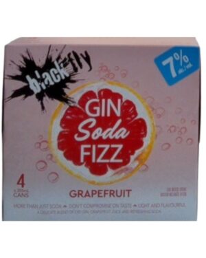 BLACK FLY GRAPEFRUIT GIN SODA FIZZ 4PACK 7%