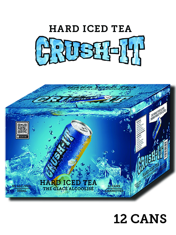 CRUSH-IT HARD ICED TEA 12 PACK 355ML 5%ALC.