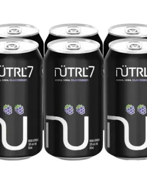 NUTRL VODKA SODA 7% BLACKBERRY 355ML 6PK CAN