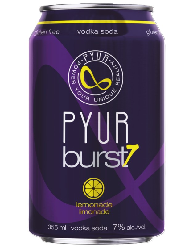 PYUR BURST 7% LEMONADE VODKA SODA  6PACK