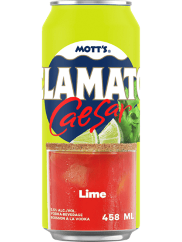 MOTT'S CLAMATO CAESAR LIME 458ML 5.5%ALC.