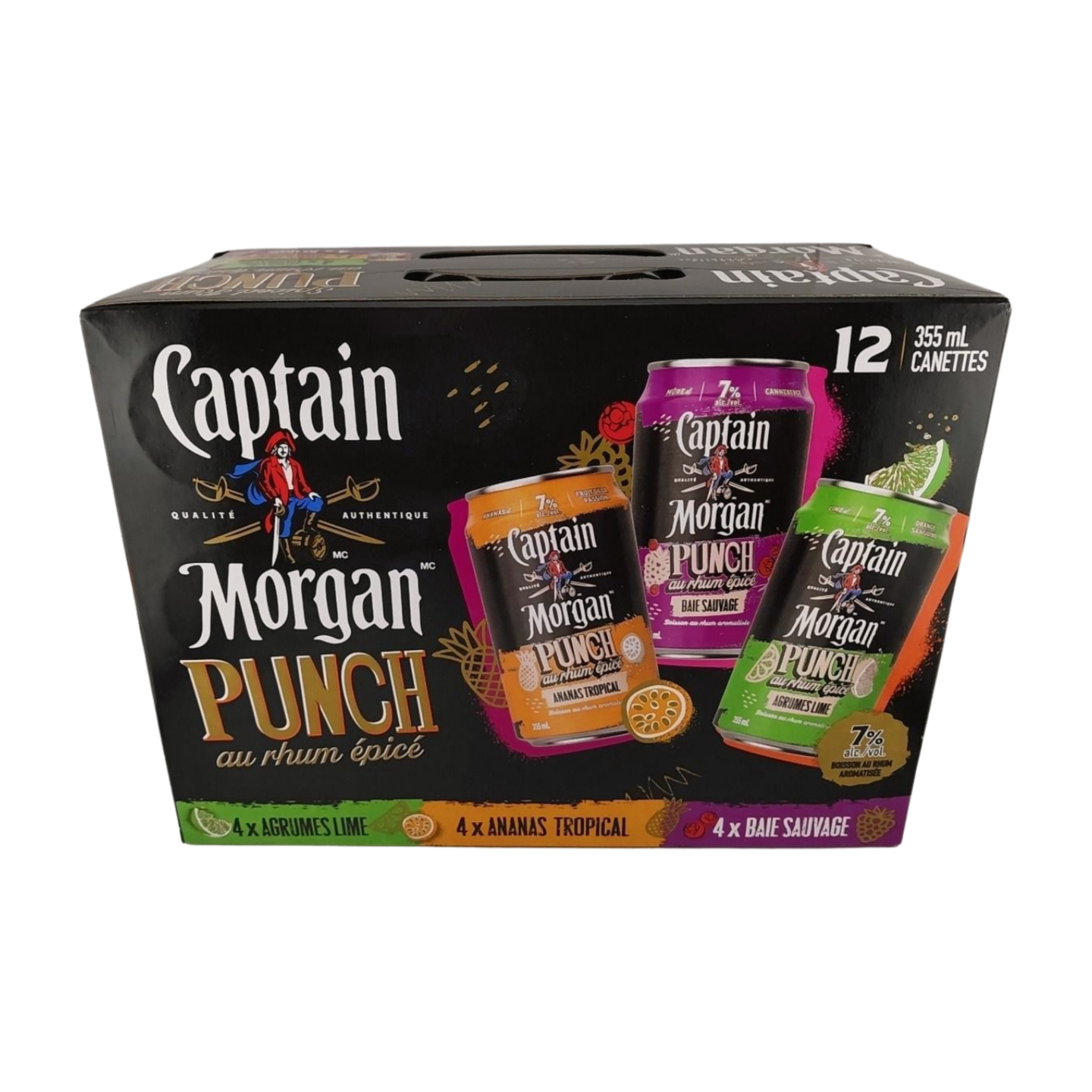 CAPTAIN MORGAN RUM PUNCH VARIETY 12 PACK 7%ALC.