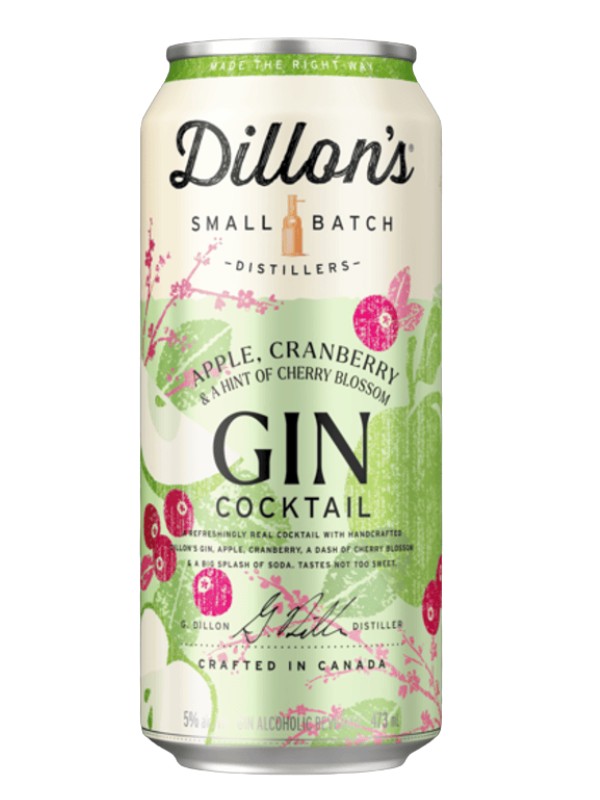 DILLON'S GIN COCKTAIL APPLE CRANBERRY 473ML 5%ALC.