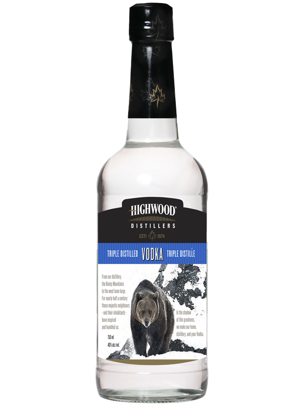 HIGHWOOD PREMIUM VODKA 750ML 40%ALC.