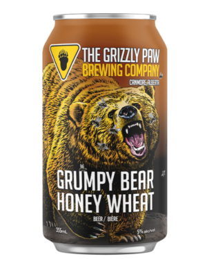 GRIZZLY PAW GRUMPY BEAR HONEY WHEAT 355Ml