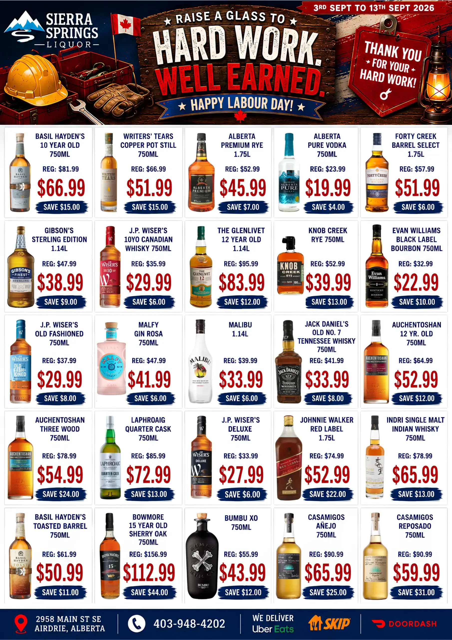 Sierra Springs Liquor Flyer 2