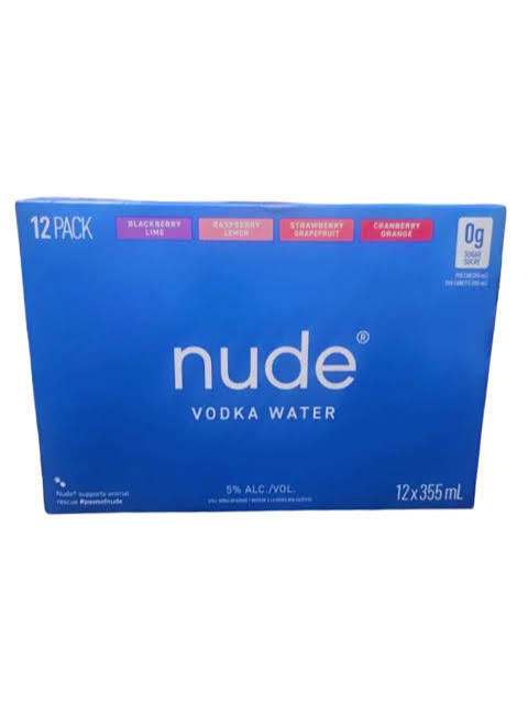 Nude Vodka Water - RTD Mixed - 12 Pack