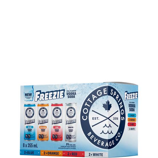 Cottage Springs RTD Vodka Soda Freezie - Can 355ml 8PACK