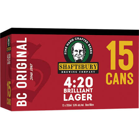 Shaftebury 4:20 Brilliant Lager - Can 355ml - 15 PACK