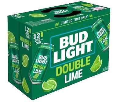 BUD LIGHT DOUBLE LIME, 355ML 12UC CAN